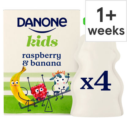 Picture of Danone Kids Organic Raspberry & Banana Yogurt 4 X 70G