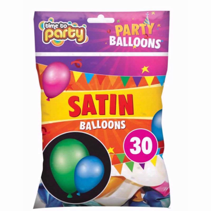 Picture of TIME TO PARTY BALLOONS SATIN 30
