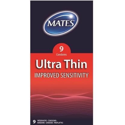 Picture of Mates Ultra Thin Condoms 9 Pack
