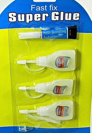 Picture of Fast Fix Super Glue With Anti Bonding Substance - Pack Of 3