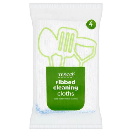 It's At. Tesco Ribbed Cleaning Cloths 4 Pack