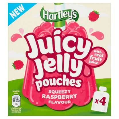Picture of Hartleys Juicy Jelly Rasperry 4 X 90G
