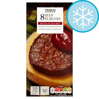 It's At. Tesco Finest 4 Vintage Cheddar Burgers 454G