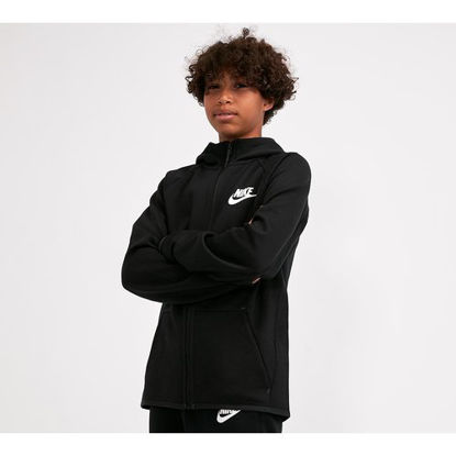 Picture of Nike Junior Tech Fleece Full Zip Hooded Top - Black - Size - Xl/b 1299004