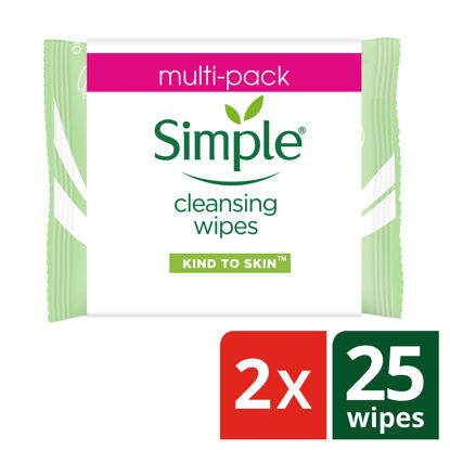 Picture of Simple Cleansing Facial Wipes 25 pc