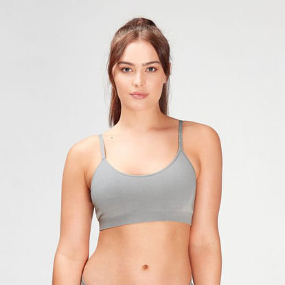 Picture of Mp Women's Composure Seamless Bralette - Thunder - M Mpa208thunder Lingerie, Grey