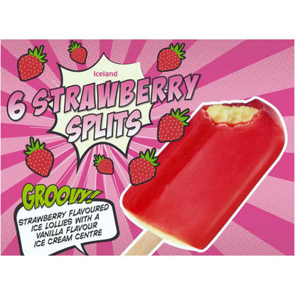 Picture of Iceland 6 Strawberry Splits 438ml