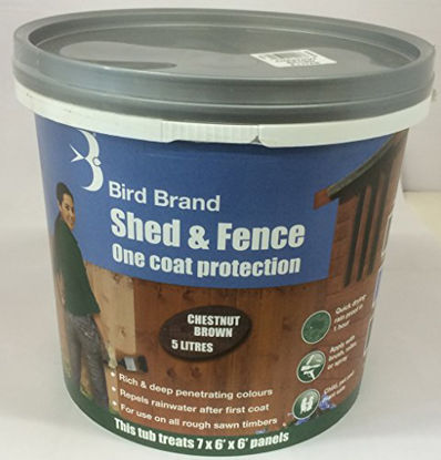 Picture of BIRDBRAND SHED/FENCE 1 COAT CHESNUT BROWN 5LT