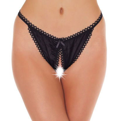 Picture of Black Crotchless Tanga