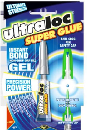 Picture of Ultraloc Super Glue Instant Bond Non Drip Gap Fill Gel - 3 Grams