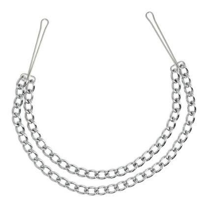 Picture of Silver Nipple Clamps With Double Chain