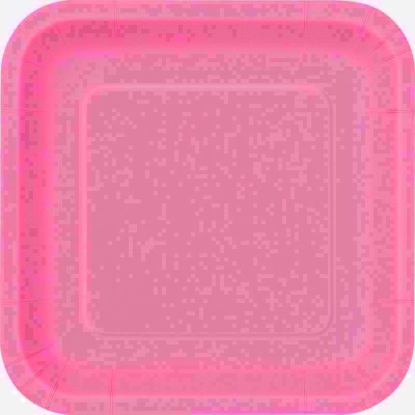Picture of 18cm Square Hot Pink Party Plates, Pack of 16