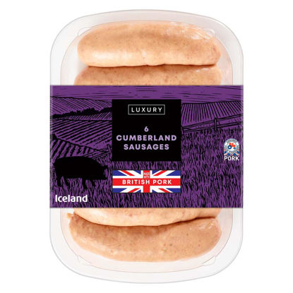 Picture of Iceland 6 Luxury Cumberland Sausages 340g