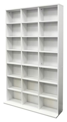 Picture of Pigeon Hole Media Storage Display - White