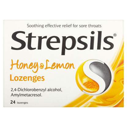 Picture of Strepsils Lozenges Honey & Lemon Pack of 24